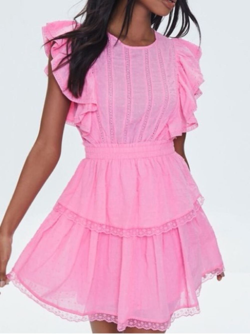 Pink Ruffle Tiered Sundress